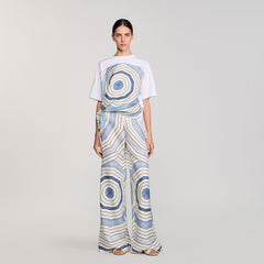 Sandro / Spiral print T-shirt Sky Blue