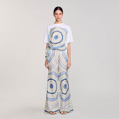 Sandro / Spiral print T-shirt Sky Blue