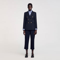 Sandro / Double-breasted suit jacket Navy Blue