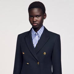 Sandro / Double-breasted suit jacket Navy Blue