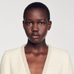 Sandro / Cropped tweed jacket Ecru