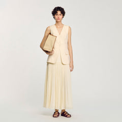 Sandro / Sleeveless vest Ecru