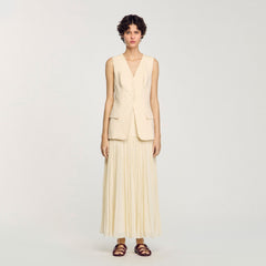 Sandro / Sleeveless vest Ecru