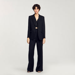 Sandro / Sequinned suit jacket Black