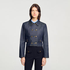 Sandro / Denim tailored jacket Deep Blue