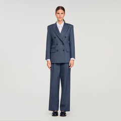 Sandro / Striped tailored jacket Blue