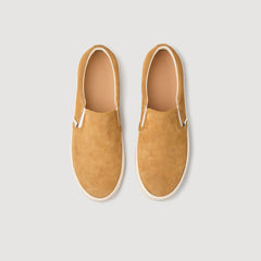 Sandro / Split leather slip-ons Camel