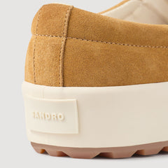 Sandro / Split leather slip-ons Camel