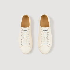 Sandro / Low-top split leather trainers Off White
