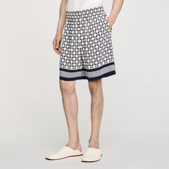 Sandro / Square Cross flowy bermuda shorts Black
