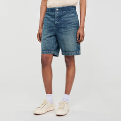 Sandro / Elasticated denim shorts Blue Vintage - Denim