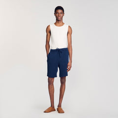 Sandro / Pleated Bermuda shorts Royal Blue