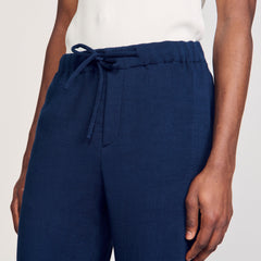 Sandro / Pleated Bermuda shorts Royal Blue