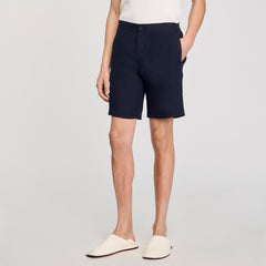 Sandro / Linen shorts Navy Blue