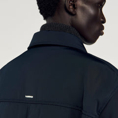 Sandro / Quilted zip-up jacket Navy Blue