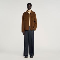 Sandro / Zipped overshirt Tobacco Brown