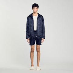 Sandro / Square Cross nylon jacket Midnight Blue