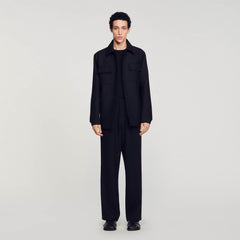 Sandro / Buttoned oversized shirt Black