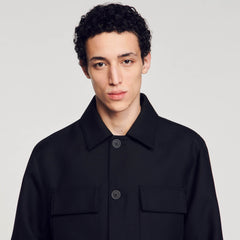 Sandro / Buttoned oversized shirt Black