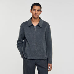Sandro / Double-faced wool jacket Dark Grey
