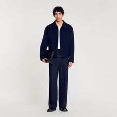 Sandro / Double-faced wool jacket Royal Blue
