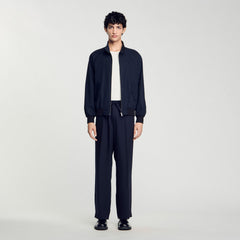 Sandro / High-neck jacket Midnight Blue