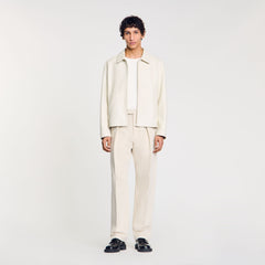 Sandro / Leather jacket Aluminum