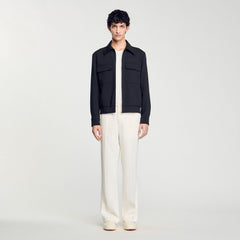 Sandro / Zip-up jacket Black