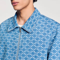 Sandro / Square cross denim jacket Blue Vintage - Denim