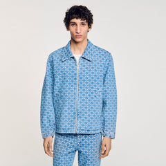 Sandro / Square cross denim jacket Blue Vintage - Denim