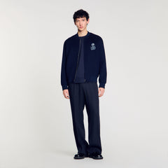 Sandro / Double-faced snake-detail jacket Midnight Blue