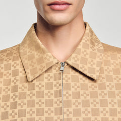 Sandro / Square Cross zip-up jacket Sand