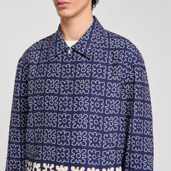 Sandro / Jacket with floral motif Midnight Blue