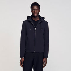 Sandro / Zip-up hooded jacket Navy Blue