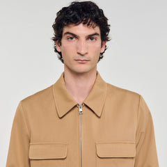 Sandro / Zip-up pocket jacket Camel