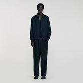 Sandro / Casual zip-up jacket Navy Blue