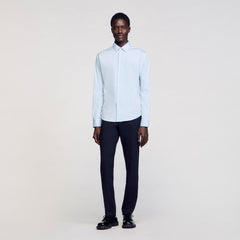 Sandro / Fitted stretch cotton shirt Sky Blue