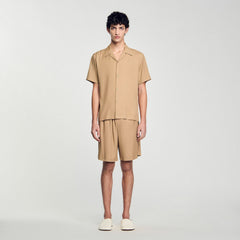 Sandro / Shark collar shirt Nut