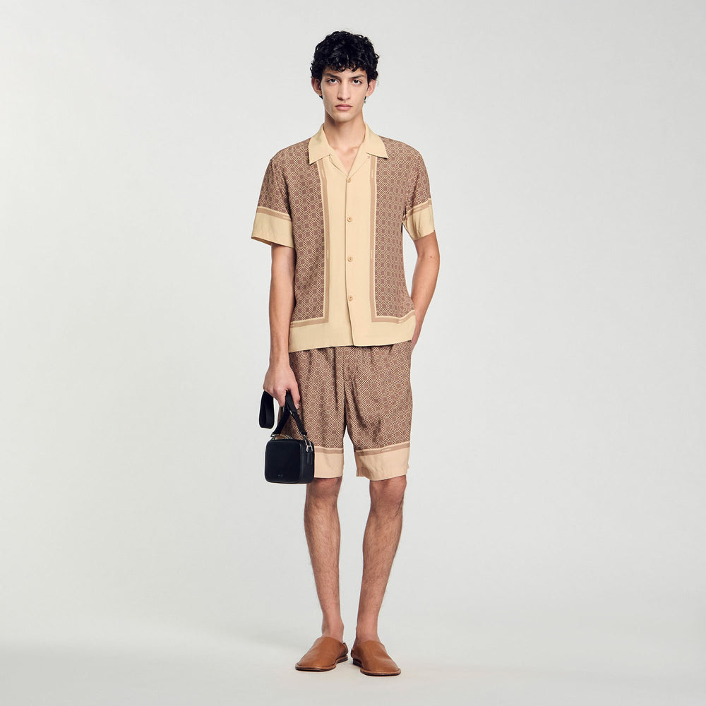 Sandro / Short-sleeved patterned shirt Hazel