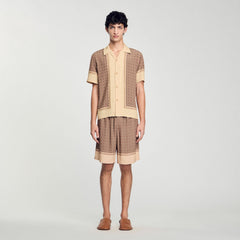 Sandro / Short-sleeved patterned shirt Hazel