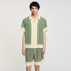 Sandro / Short-sleeved patterned shirt Super Green