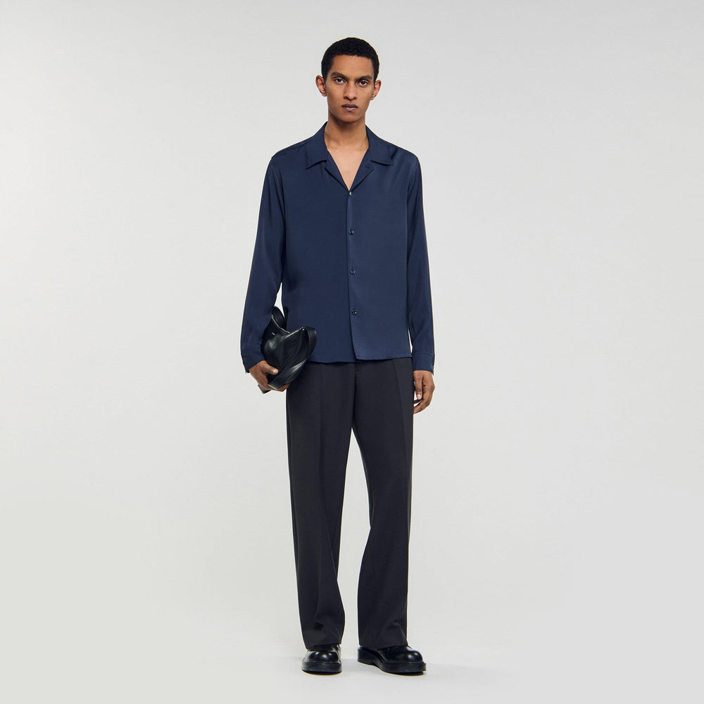 Sandro / Flowy shirt Navy Blue