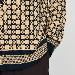 Sandro / Printed loose-fit shirt Beige