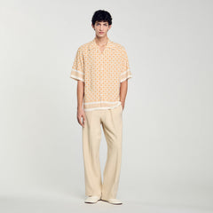 Sandro / Square Cross motif flowing shirt Fire