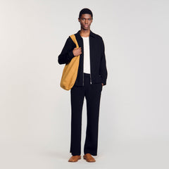 Sandro / Pleated shirt Black