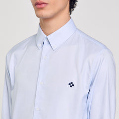 Sandro / Cross patch shirt Blue Sky