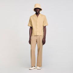 Sandro / Cotton and linen shirt Nut