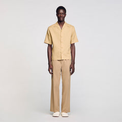 Sandro / Cotton and linen shirt Nut