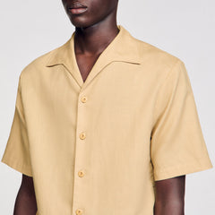 Sandro / Cotton and linen shirt Nut