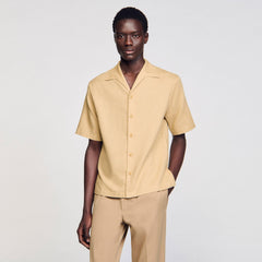Sandro / Cotton and linen shirt Nut